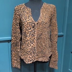 Pilcro Dual Leopard Print Top